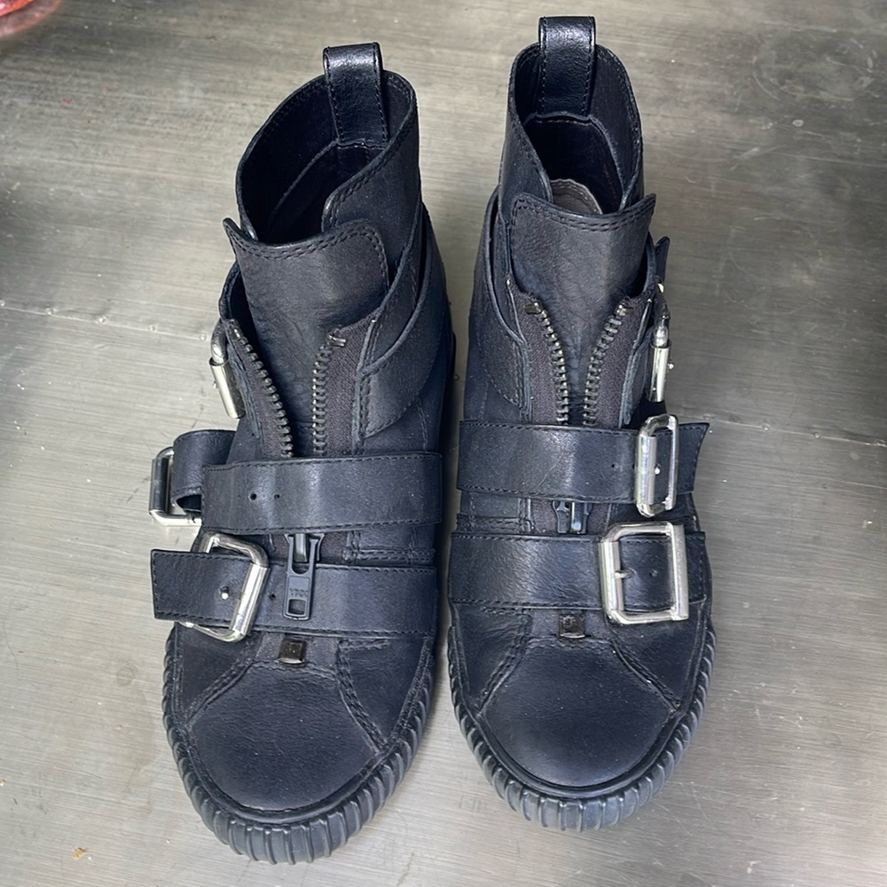 Philip Lim Buckle Black Ankle Boots / Sneakers